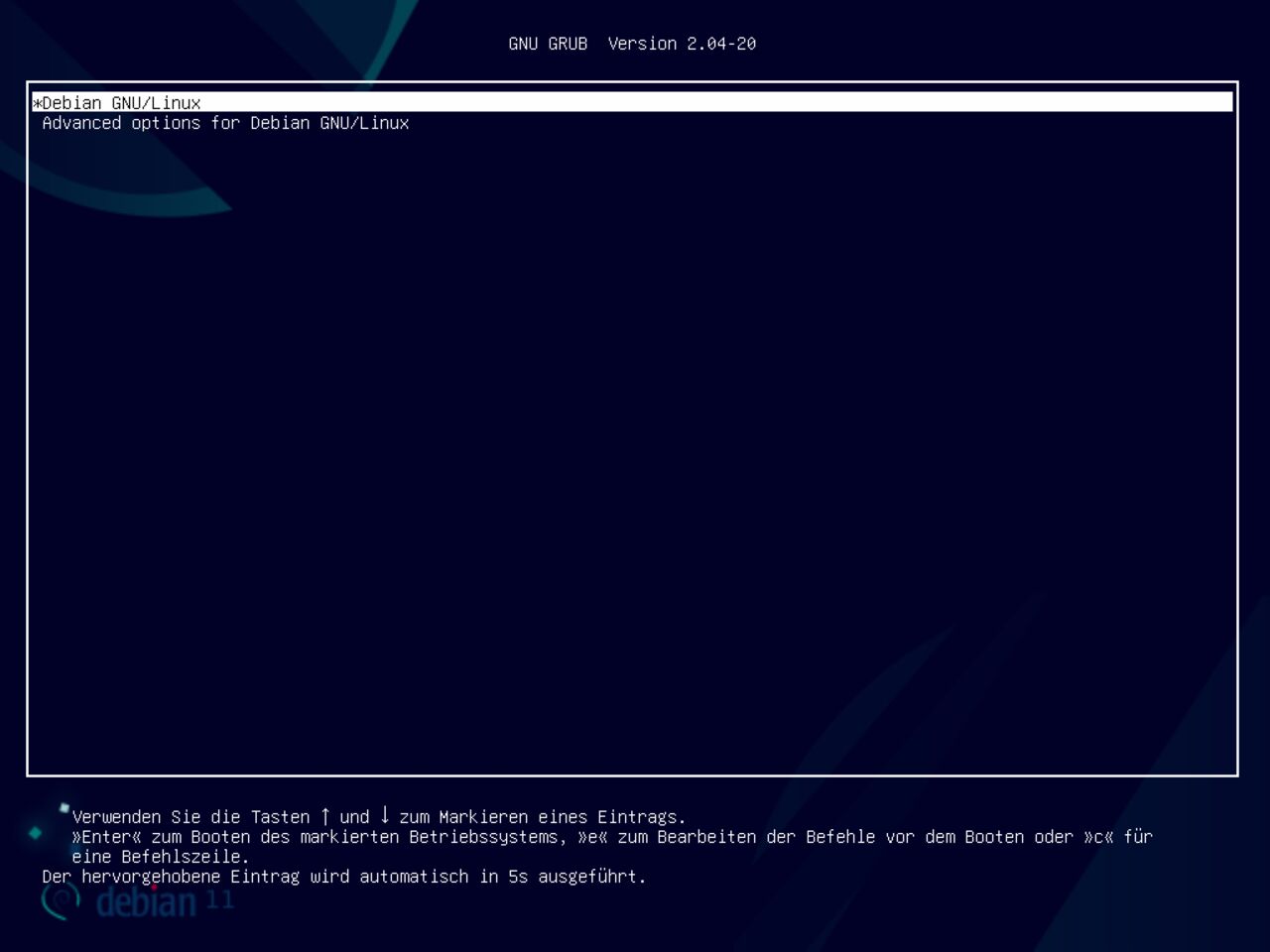 Mein erster Linux-Laptop - Erster grafischer Neustart des Systems mit der minimalen Gnome-Umgebung, die auf Debian installiert ist