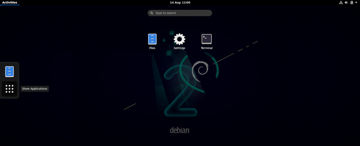 My first Linux laptop - Starting the Debian Gnome graphical environment