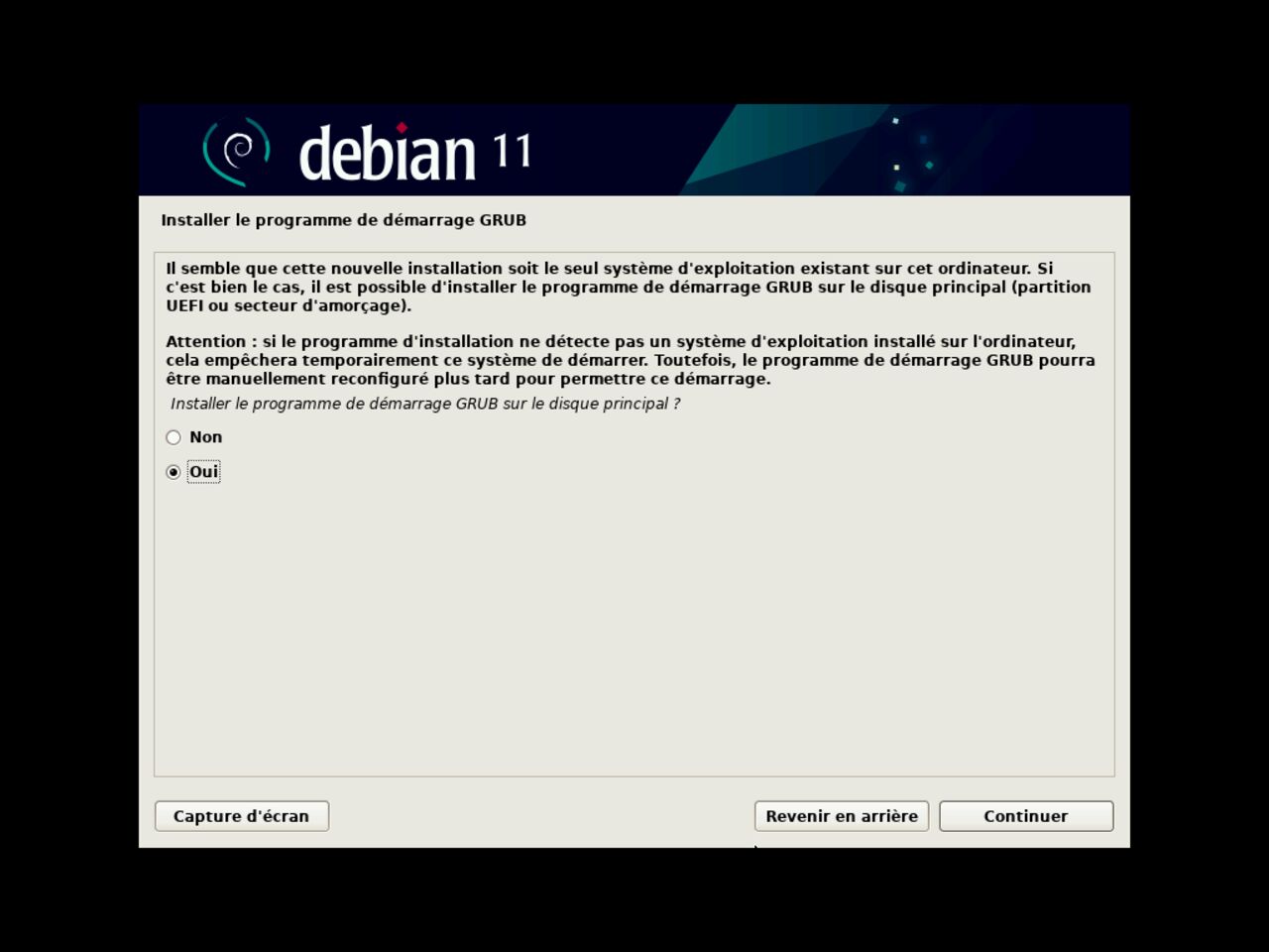 Mon premier ordinateur Linux - Installez GRUB GRand Unified Bootloader Debian