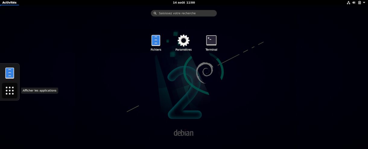 Mon premier ordinateur Linux - Démarrage de l'environnement graphique Gnome debian