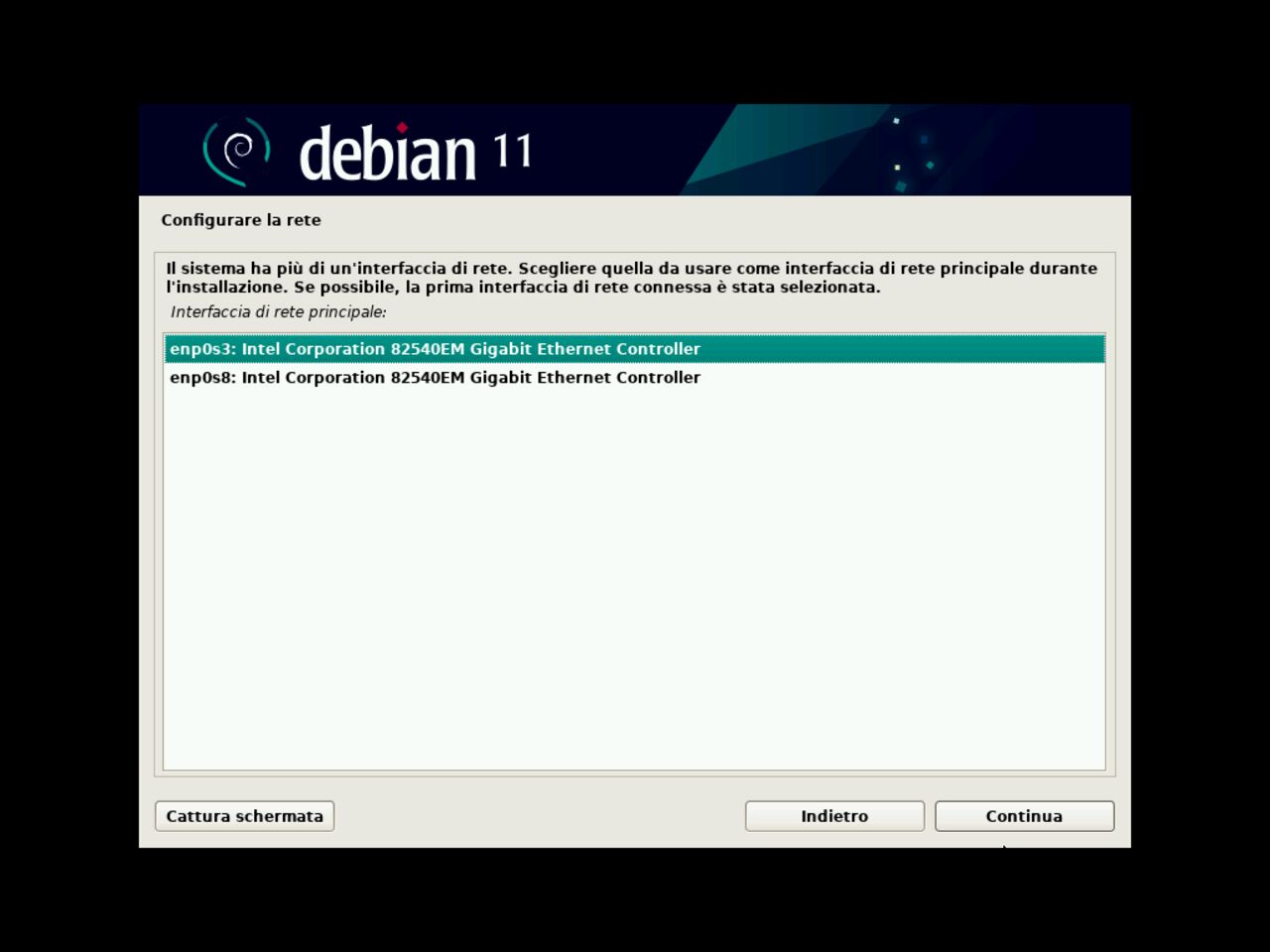 Il mio primo laptop Linux - Scegliere il nome di host per la configurazione di rete durante l'installazione di Debian