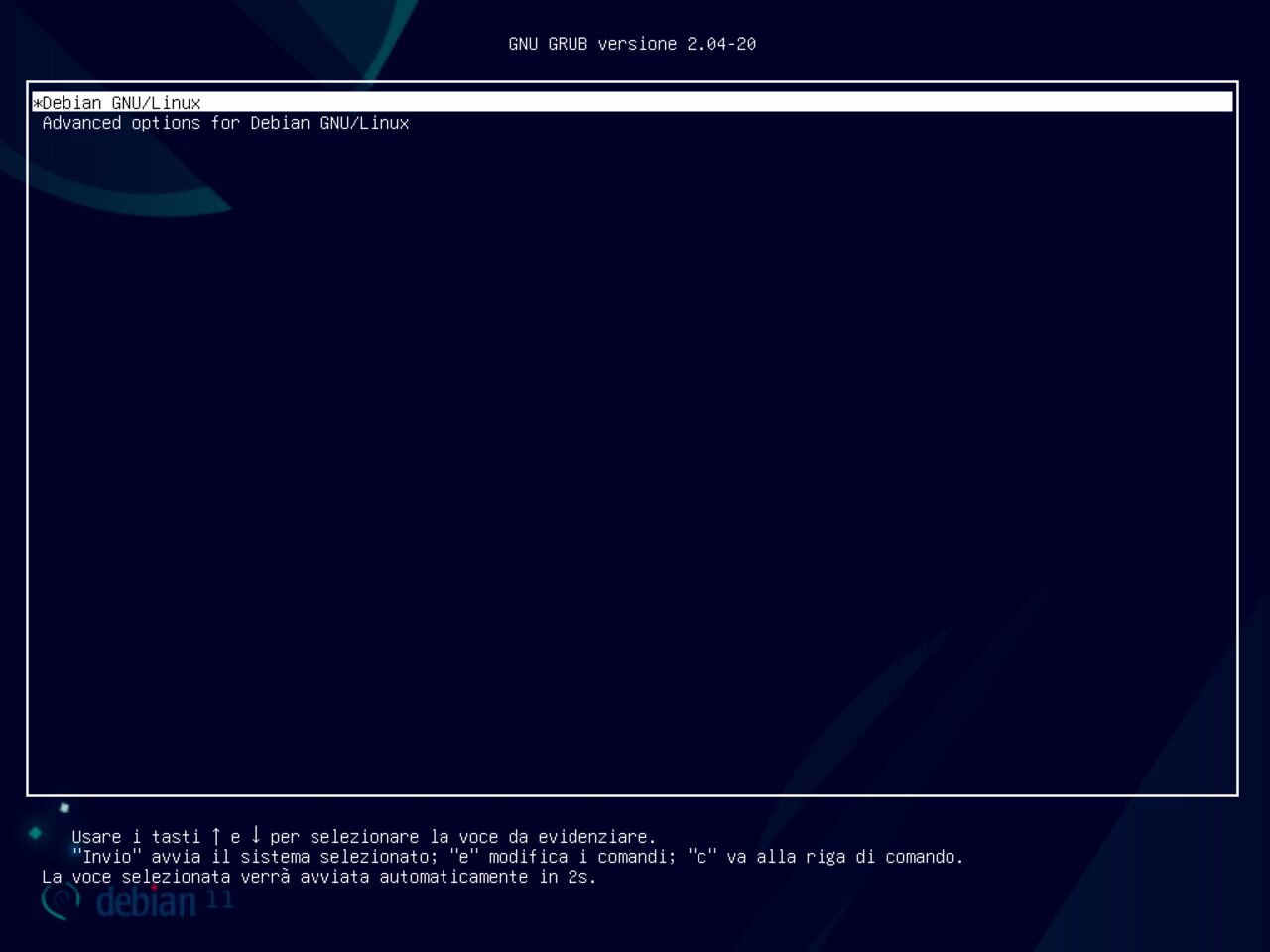 Il mio primo laptop Linux - Primo accesso in modalità grafica all'ambiente Gnome minimo installato in cima a Debian
