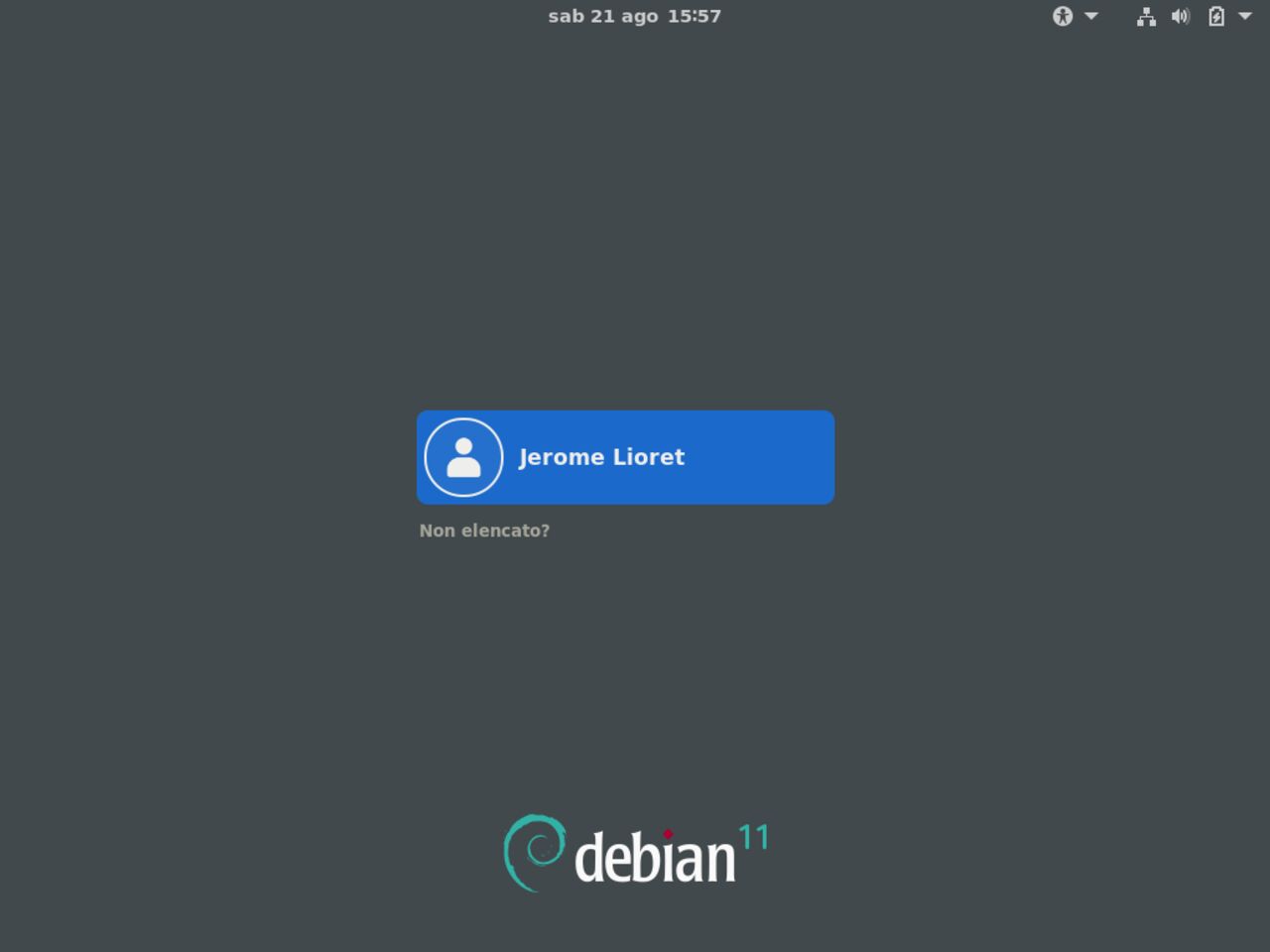 Il mio primo laptop Linux - L'installazione di Debian con un ambiente grafico Gnome minimo è pronto per l'uso