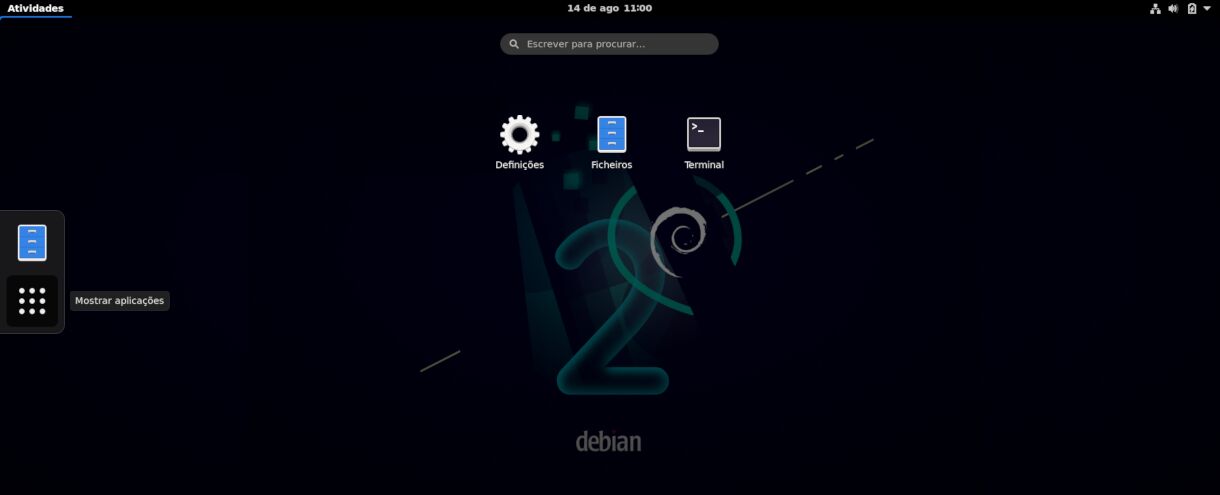 O meu primeiro laptop Linux - Iniciando o entorno gráfico Debian Gnome